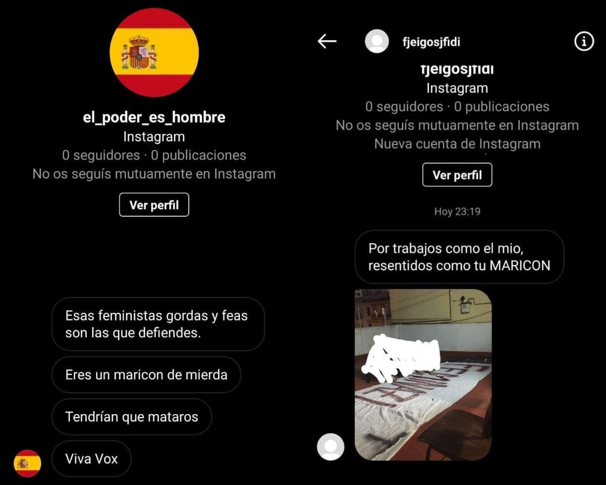 Capturas mensajes de odio homofobia Badajoz